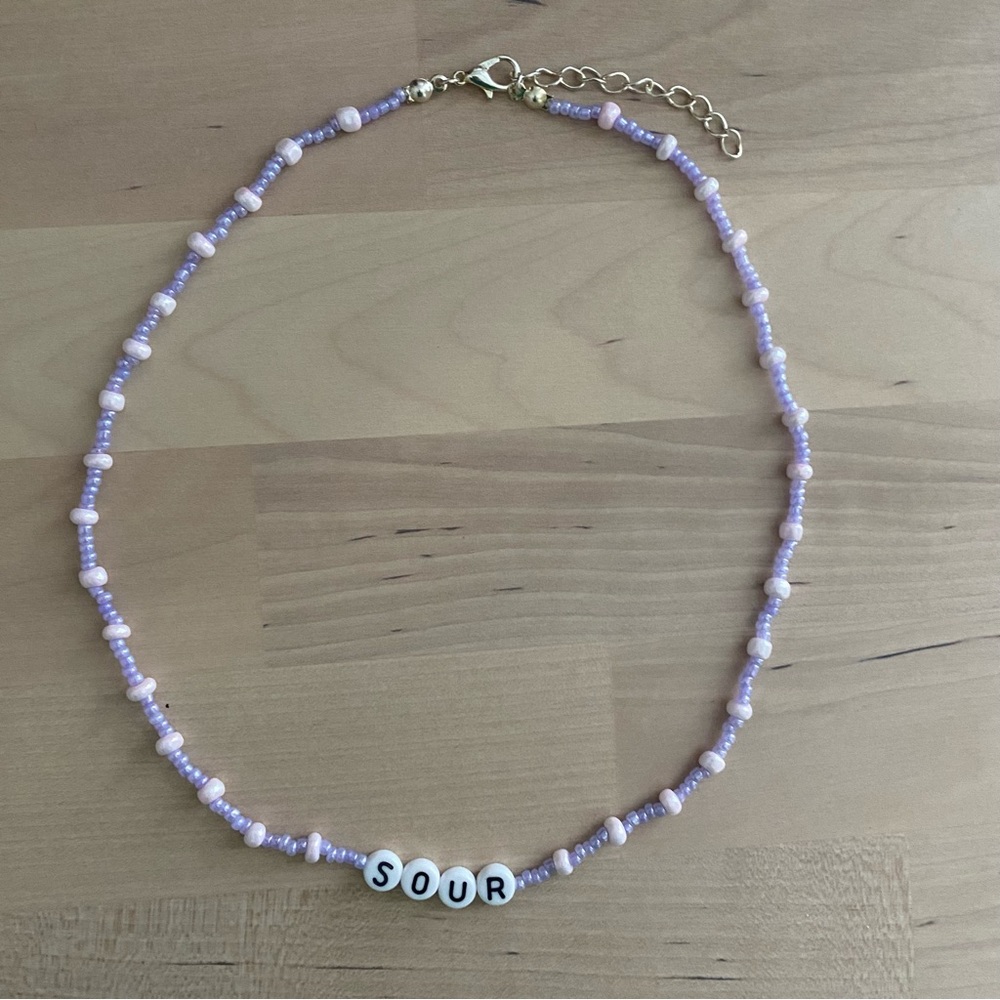 handmade Olivia Rodrigo ‘sour’ necklace